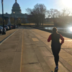 running by the Capitol