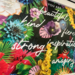 mural that says " you are beautiful, kind, fierce, strong, inspirational, amazing"