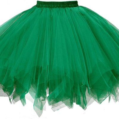 Vintage Style Tulle Green Skirt